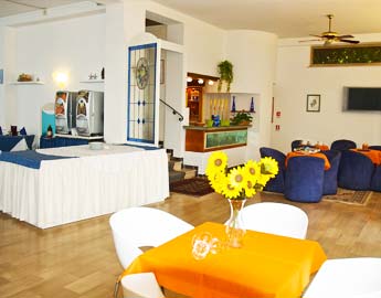 The bar and lobby